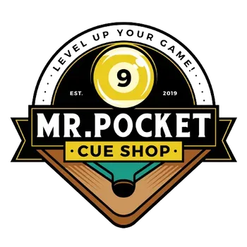 Mr. Pocket Cue Shop identity mark.
